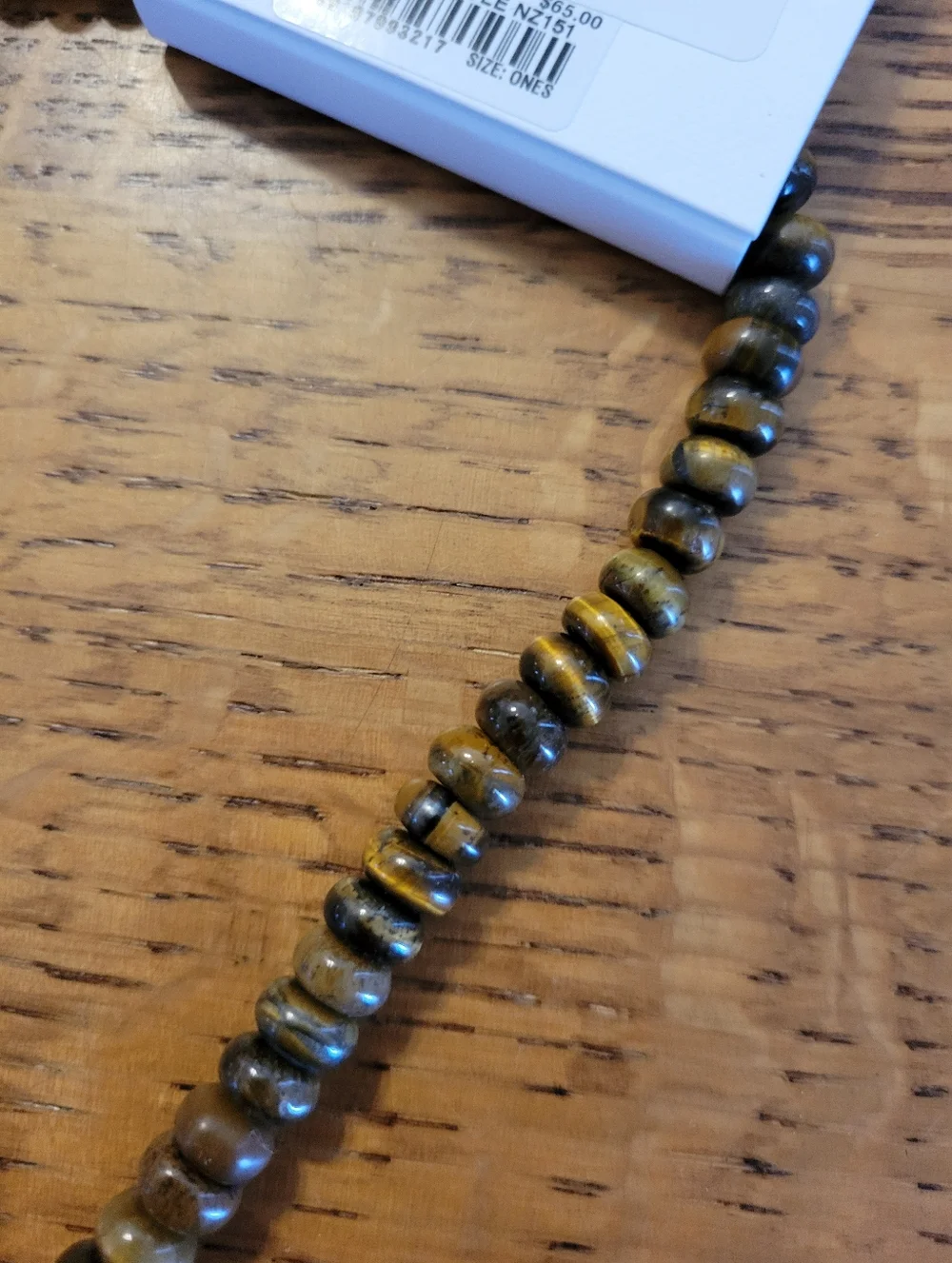 Madewell Semi-precious Beaded Carabiner Charm Necklace - Tiger's Eye/Agate - Picture 9 of 9
